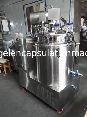 El tanque de fusión vestido industrial de la gelatina de la presión con el agitador 150l - con el sistema auto del vacío