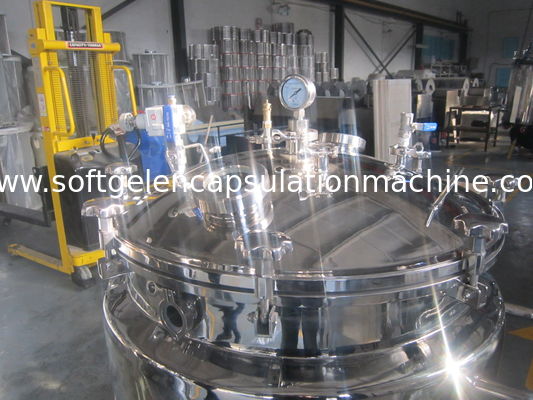 Tanque de sujeción de mezcla inoxidable del tanque del mezclador 800L de la gelatina con diseño de la plataforma