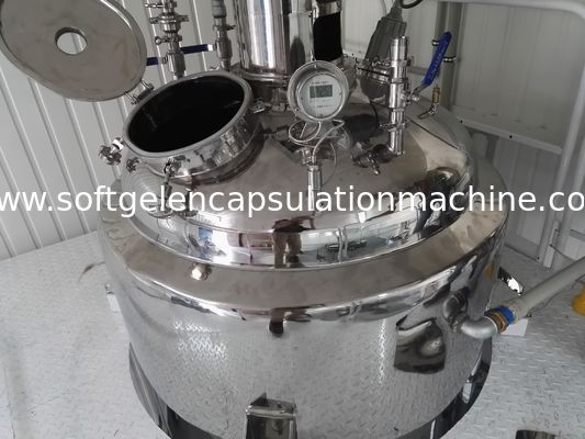 El tanque de fusión de la gelatina de Softgel con el tanque hidráulico del control de la temperatura con la caja de control