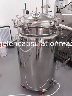 El tanque de fusión de la gelatina de Softgel con el tanque hidráulico del control de la temperatura con la caja de control