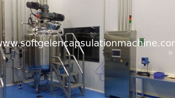 El tanque de fusión de la gelatina de la cápsula con el indicador inferior del peso del sensor de la IDT, panel de control