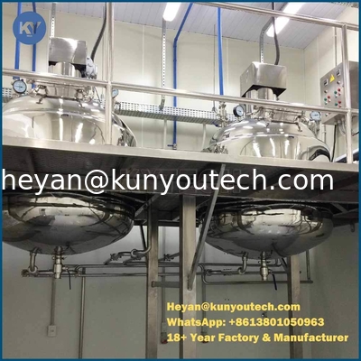Tanque mezclador de acero inoxidable de 7.5KW para gelatina, capacidad de 800L