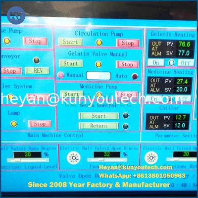 Máquina de Softgel sin costuras de 380V/50HZ con capacidad de producción de 54000 piezas y dosificación de cápsulas de 5~20 mg