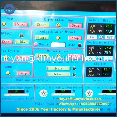 Máquina de Softgel sin costuras, capacidad de 40-800 kg/h, 380V, corte pulsante